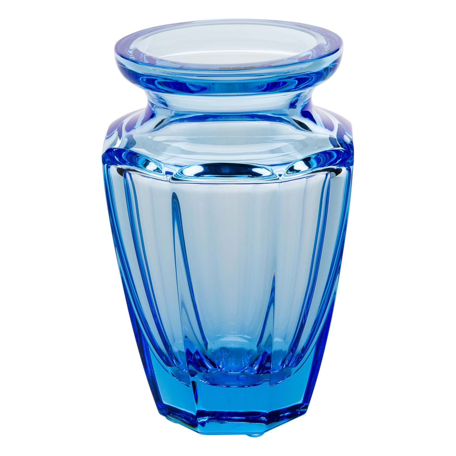 Moser Crystal Bud Vase Aquamarine
